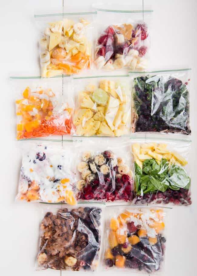 10 3-Ingredient Make Ahead Smoothie Packs | 