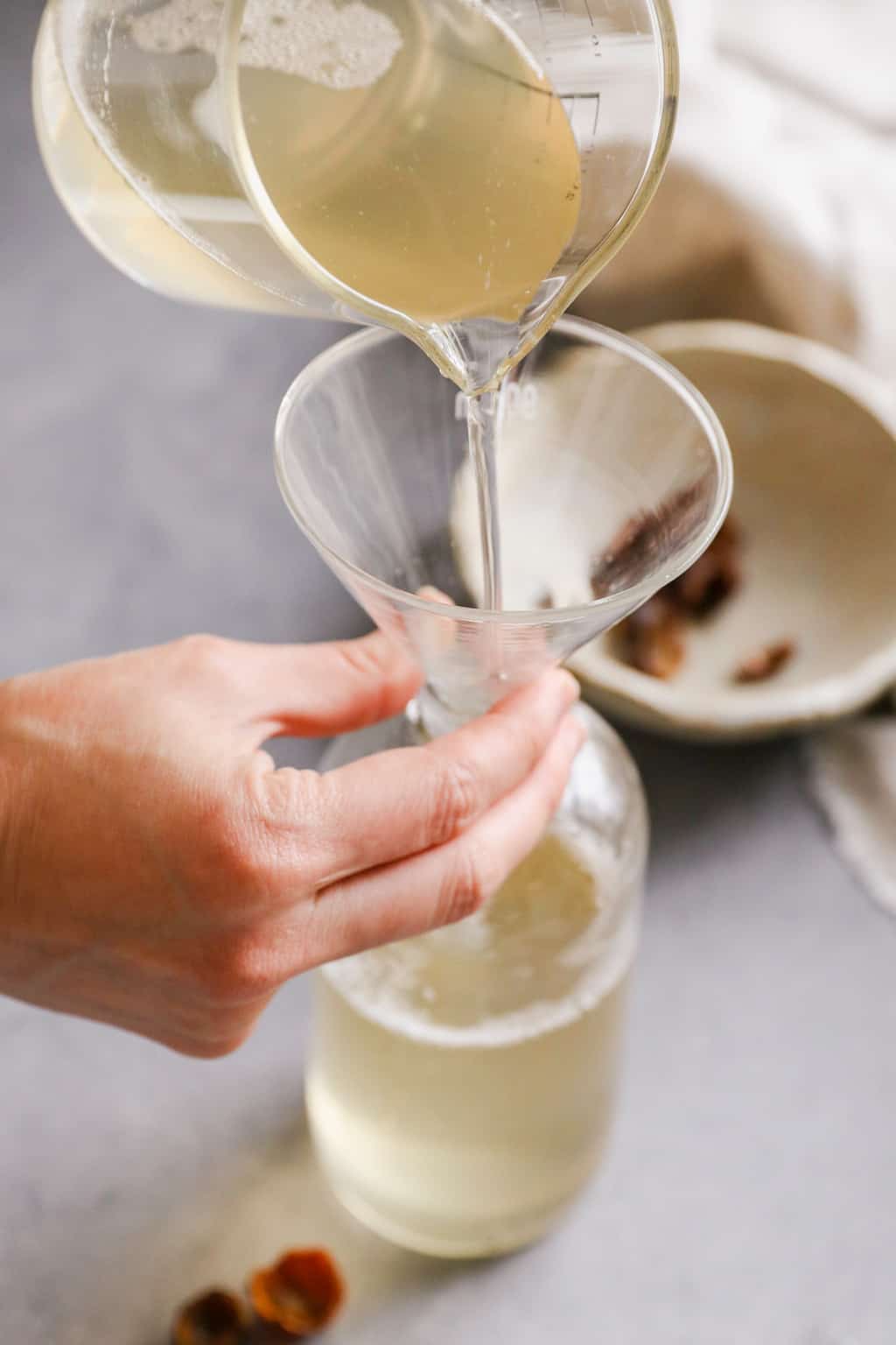 Store soap nut liquid in a glass jar.