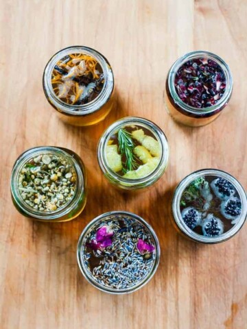 DIY flavored syrups flowers fruit