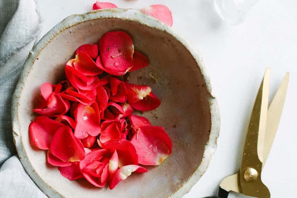 Gather fresh flowers for floral perfume
