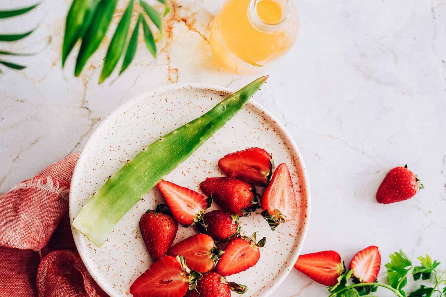 aloe and strawberry